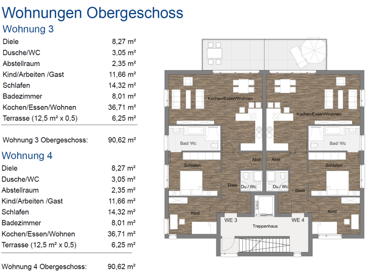 Wohnung zum Kauf - Erstbezug provisionsfrei 397.820 € 3 Zimmer 90,6 m² Geschoss 1/3 frei ab 31.12.2026 Im Königsort 8 Methler Kamen 59174