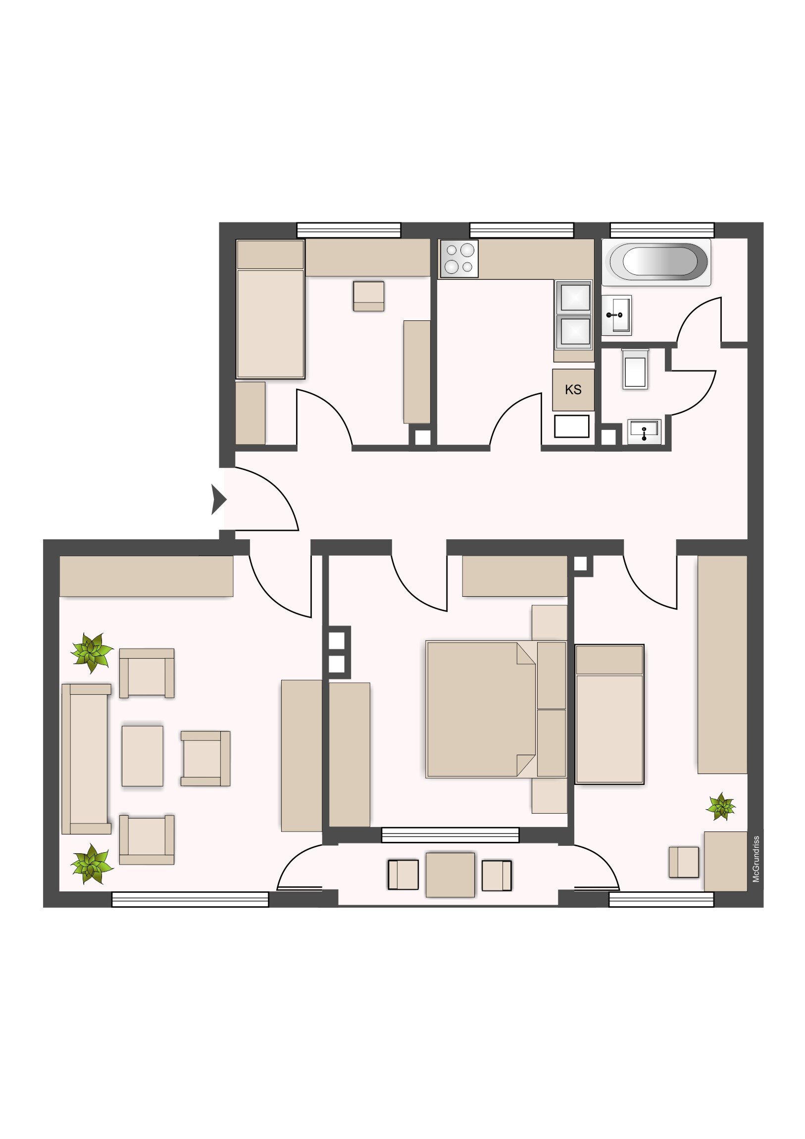 Wohnung zur Miete 480 € 4 Zimmer 74 m²<br/>Wohnfläche 2.<br/>Geschoss 01.03.2025<br/>Verfügbarkeit Sudetenstraße 7 Korbach Korbach 34497