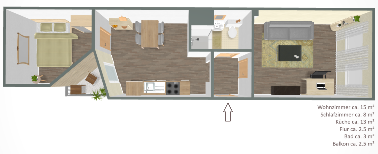 Wohnung zur Miete 390 € 2 Zimmer 44 m²<br/>Wohnfläche 1.<br/>Geschoss Freiimfelder Straße 18 Freiimfelde / Kanenaer Weg Halle (Saale) 06112