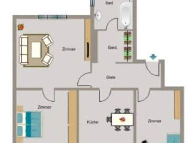 Wohnung zur Miete 435 € 3,5 Zimmer 69,8 m² EG frei ab 01.03.2026 Kurt-Spindler-Straße 86 Obermarxloh Duisburg 47166