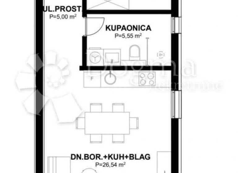 Wohnung zum Kauf 207.707 € 2 Zimmer 57 m² 1. Geschoss Slivno