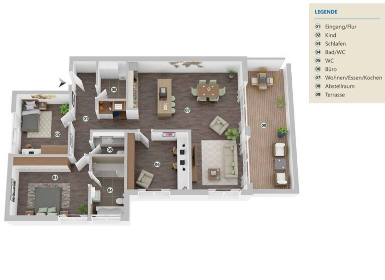 Wohnung zum Kauf provisionsfrei 599.850 € 4 Zimmer 129 m²<br/>Wohnfläche Tiengen Waldshut-Tiengen 79761