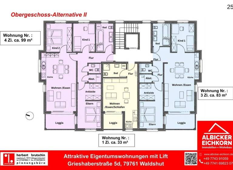 Wohnung zum Kauf provisionsfrei 463.000 € 4 Zimmer 99 m² 2. Geschoss Waldshut Waldshut-Tiengen 79761