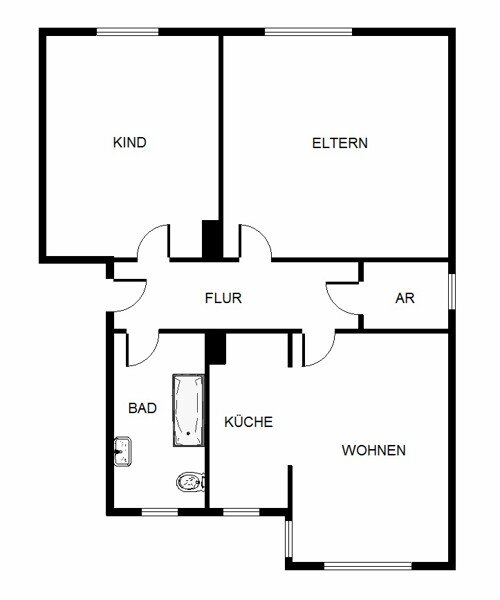 Wohnung zur Miete 528 € 3 Zimmer 60,3 m²<br/>Wohnfläche 1.<br/>Geschoss 05.02.2025<br/>Verfügbarkeit Schillerstr. 38 Mühldorf Mühldorf 84453