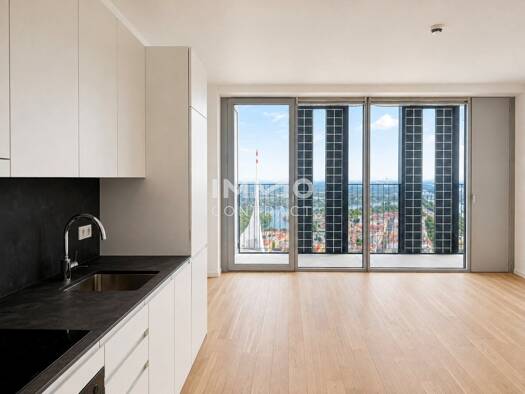 Wohnung zur Miete - Erstbezug 971 € 1 Zimmer 34,2 m² 43. Geschoss frei ab 01.11.2026 Wien 1220