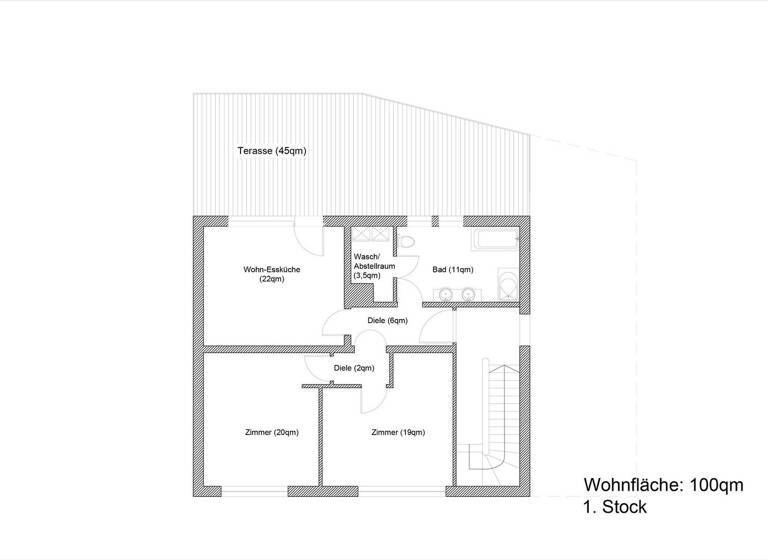Wohnung zur Miete 890 € 3 Zimmer 100 m² 1. Geschoss Schönberg 3 Burgkunstadt 96224