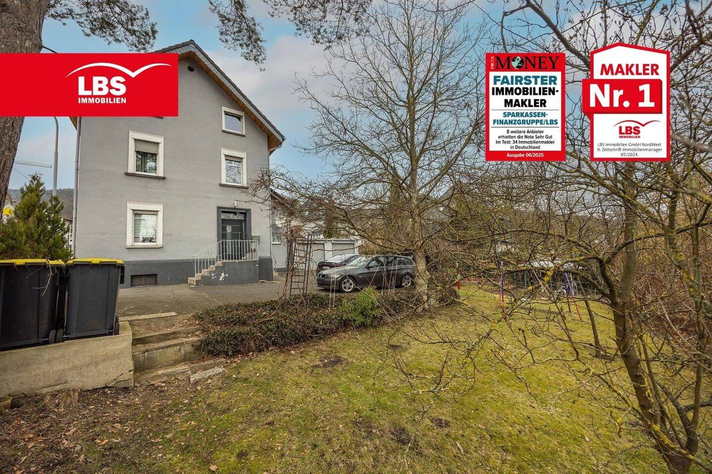 Immobilie in Werdohl - Ein-/Zweifamilienhaus mit Doppelgarage, Hof zum Parken, Garten und Ausblick - Bild 0