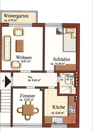 Wohnung zum Kauf 359.000 € 3 Zimmer 64,3 m²<br/>Wohnfläche 1.<br/>Geschoss Herz-Jesu Münster 48145