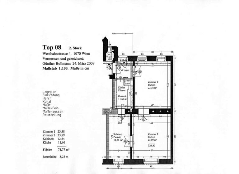 Wohnung zum Kauf 449.000 € 3 Zimmer 71,8 m² 2. Geschoss Westbahnstraße Wien 1070