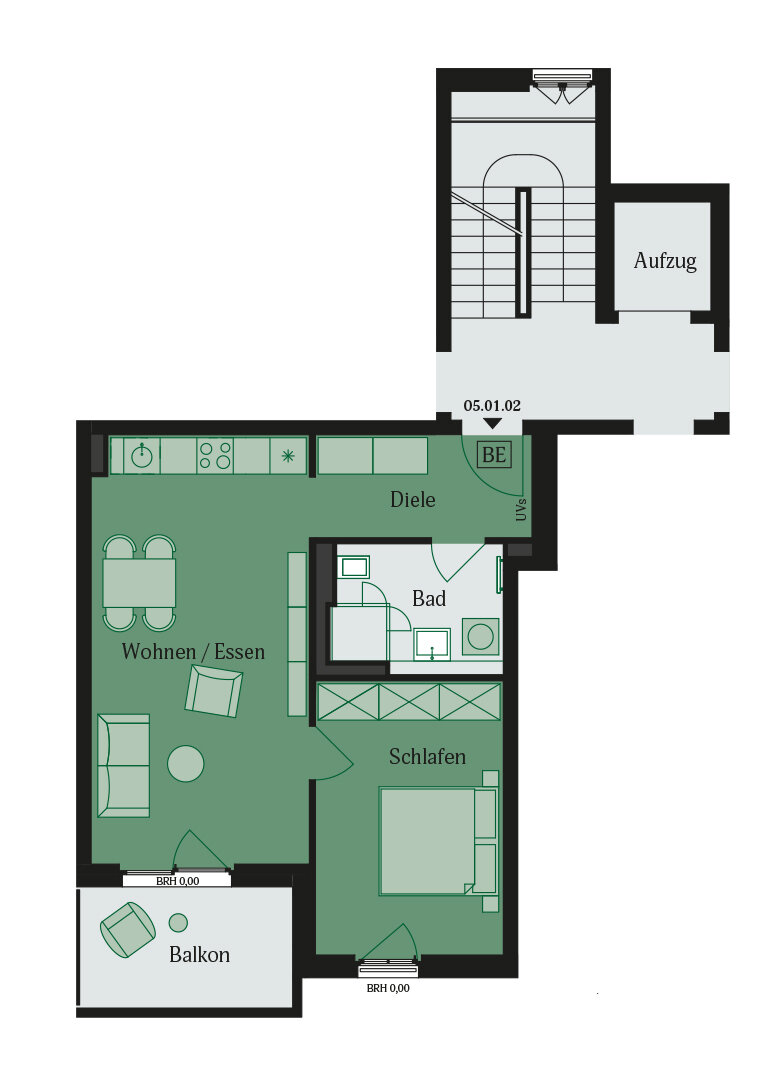 Wohnung zur Miete 940 € 2 Zimmer 55 m²<br/>Wohnfläche 01.04.2025<br/>Verfügbarkeit Dietrich-Bonhoeffer-Str. 14a Lämmerspiel Mühlheim 63165