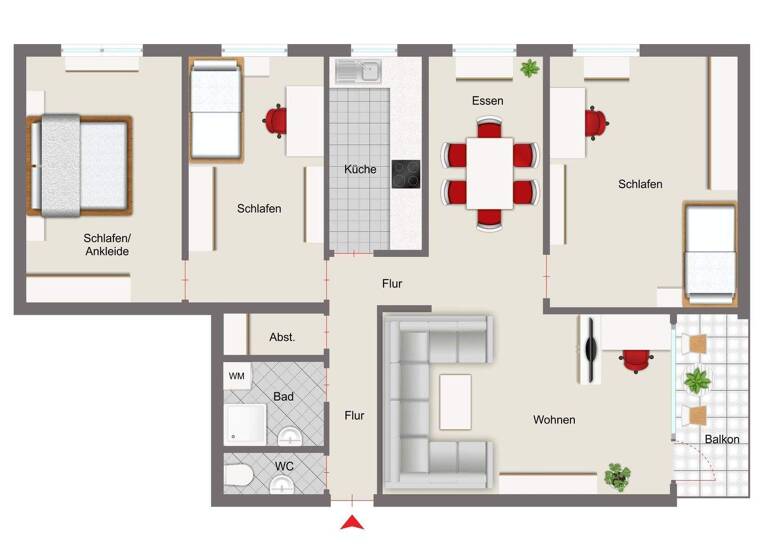 Wohnung zum Kauf 295.000 € 4 Zimmer 90 m² Deggendorf 94469