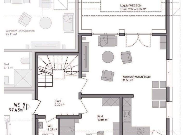 Maisonette zum Kauf provisionsfrei 465.000 € 3 Zimmer 97,4 m² 2. Geschoss Dreeker Weg Jöllenbeck Bielefeld 33739