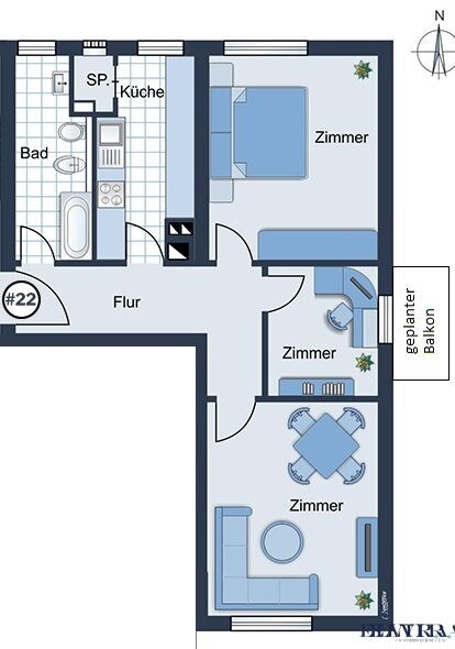 Wohnung zum Kauf 825.000 € 2,5 Zimmer 64,6 m²<br/>Wohnfläche 3.<br/>Geschoss Neuschwabing München 80801