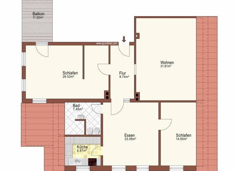 Wohnung zum Kauf provisionsfrei 199.500 € 4 Zimmer 127,5 m²<br/>Wohnfläche Dachgeschoss<br/>Geschoss Barkhausen Porta Westfalica 32457