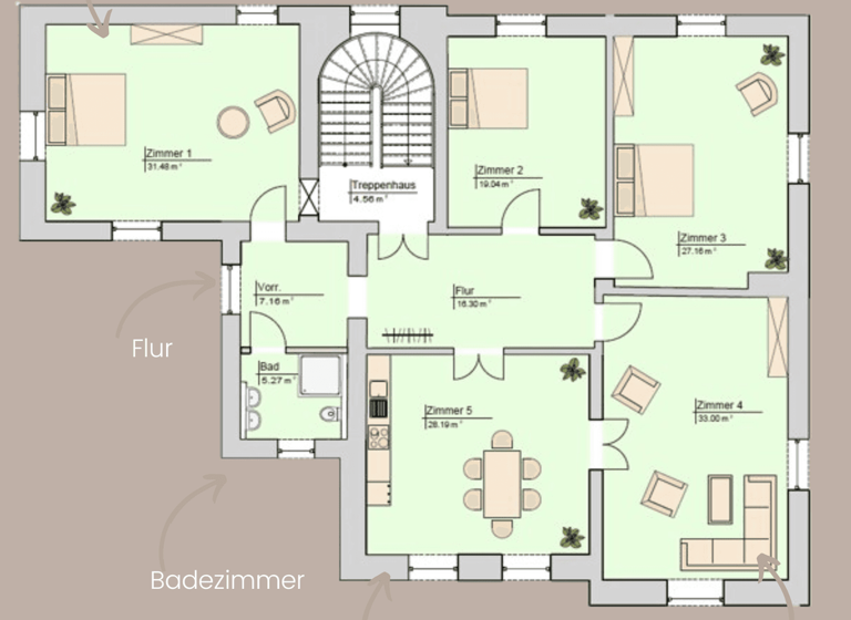 Wohnung zur Miete 2.514 € 5 Zimmer 167,6 m² 2. Geschoss frei ab sofort Am Zwinger 2 Bamberg 96047