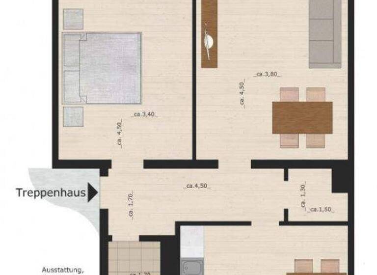 Wohnung zur Miete 410 € 2 Zimmer 58,4 m² 3. Geschoss frei ab 01.06.2026 Franzstraße 140 Innenstadt Dessau-Roßlau 06842