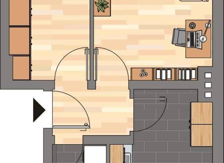 Wohnung zur Miete 450 € 2 Zimmer 43,1 m² 1. Geschoss Mühlenstraße 18 Gaarden-Ost Kiel 24143