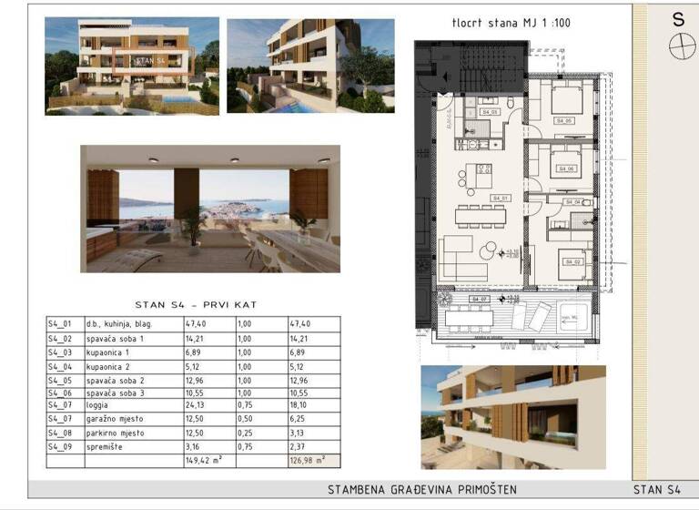 Wohnung zum Kauf 590.000 € 4 Zimmer 1. Geschoss Primosten 22202