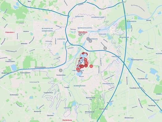 Grundstück zum Kauf 349.000 € 580 m² Grundstück Kreyenbrück Oldenburg / Kreyenbrück 26133