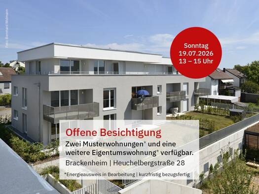 Wohnung zum Kauf - Neubau provisionsfrei 445.000 € 3 Zimmer 85,2 m² EG Heuchelbergstraße 28 Brackenheim 74336