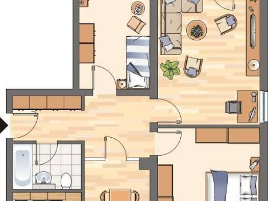 Wohnung zur Miete nur mit Wohnberechtigungsschein 373 € 3 Zimmer 73,9 m² 2. Geschoss frei ab 01.10.2026 Wilhelmstraße 79 Holzwickede 59439