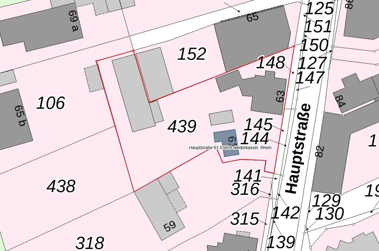 Grundstück zum Kauf provisionsfrei 599.000 € 897 m²<br/>Grundstück Hauptstraße 63 Niederkassel Niederkassel 53859