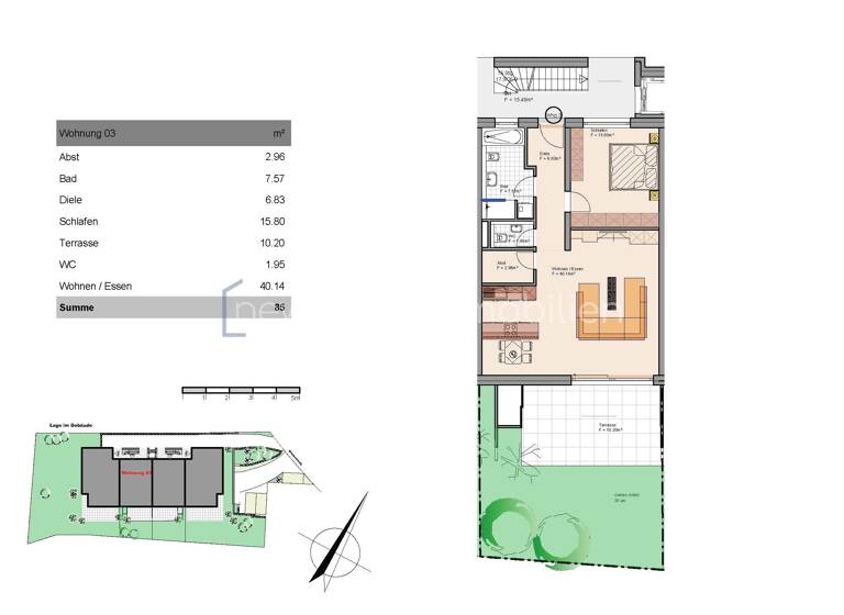 Terrassenwohnung zum Kauf provisionsfrei 464.400 € 2 Zimmer 86 m²<br/>Wohnfläche EG<br/>Geschoss Entensee Rückersdorf 90607