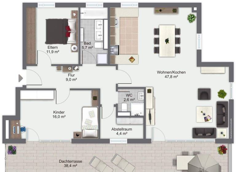 Wohnung zur Miete 1.975 € 3 Zimmer 110,2 m² 4. Geschoss frei ab sofort Hans-Stützle-Straße 10 Aubing-Lochhausen-Langwied München 81249