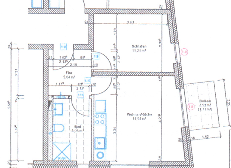 Wohnung zur Miete 880 € 2 Zimmer 45 m² 1. Geschoss frei ab 01.03.2026 An der Seepromenade 3a Neuruppin 16816