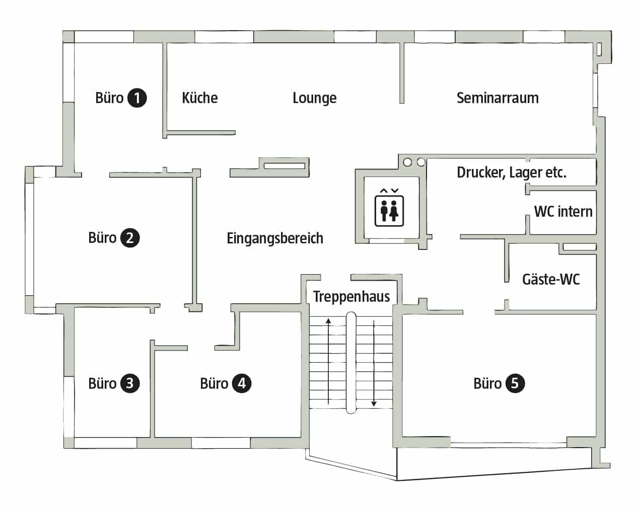 Bürofläche zur Miete provisionsfrei 740 € 11 m²<br/>Bürofläche Zickstraße Kernstadt - Nordost Bruchsal 76646