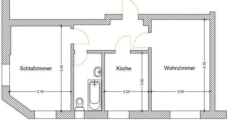 Wohnung zur Miete 239 € 2 Zimmer 45 m²<br/>Wohnfläche 1.<br/>Geschoss ab sofort<br/>Verfügbarkeit Talstraße 1a Burkhardtsdorf Burkhardtsdorf 09235