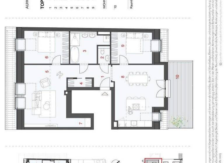 Wohnung zur Miete - Erstbezug 2.312 € 4 Zimmer 105,1 m² 1. Geschoss Wien 1130