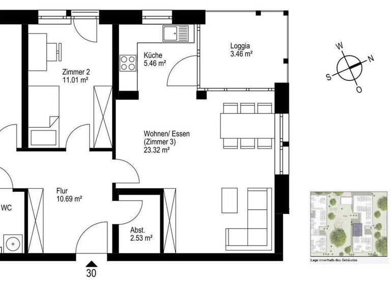 Wohnung zum Kauf - Erstbezug provisionsfrei 607.000 € 3 Zimmer 77 m² 2. Geschoss Haslach Freiburg 79115