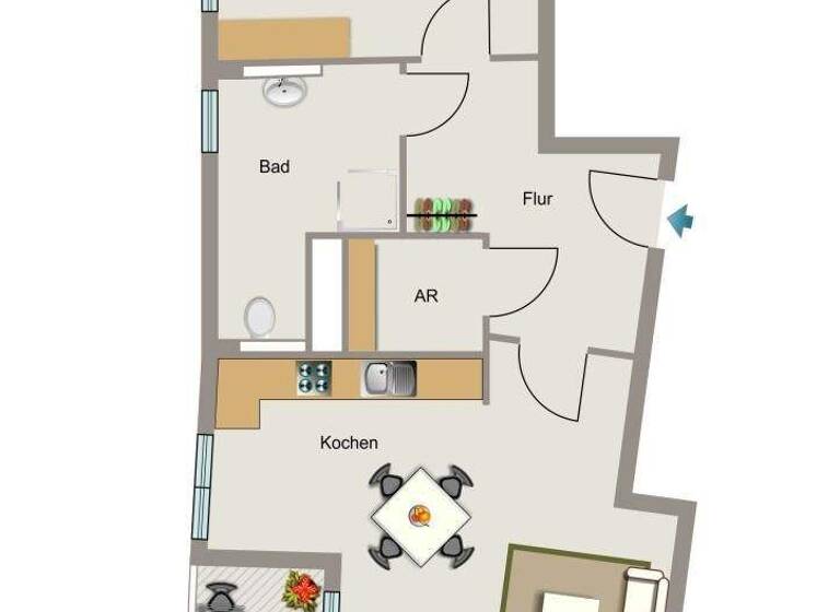 Wohnung zur Miete 810 € 2 Zimmer 66,9 m² EG Marsbruchstraße 31 Aplerbeck Dortmund 44287