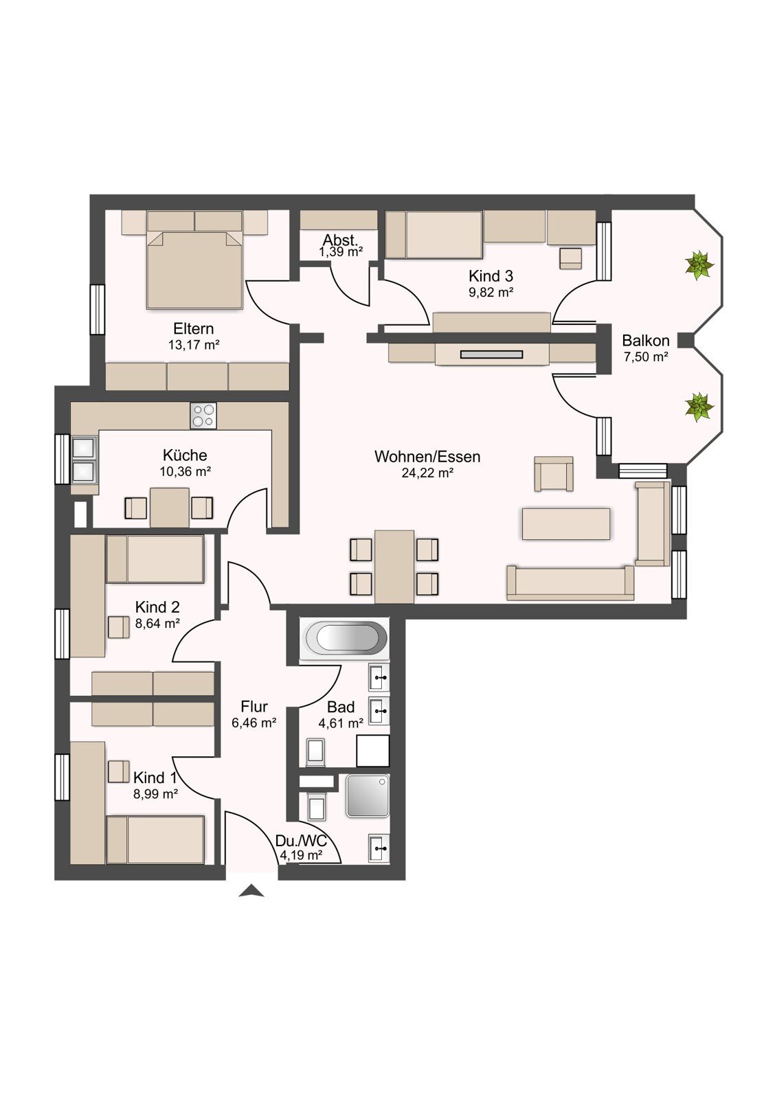 Wohnung zum Kauf 214.500 € 5 Zimmer 102 m²<br/>Wohnfläche 2.<br/>Geschoss Neukreut Schrozberg 74575