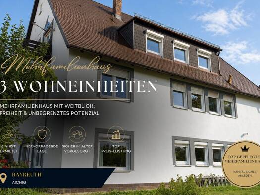 Mehrfamilienhaus zum Kauf 675.000 € 10 Zimmer 270 m² 872 m² Grundstück frei ab sofort Aichig Bayreuth 95448
