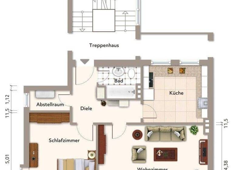 Wohnung zum Kauf 59.000 € 2 Zimmer 64,4 m² Heppens Wilhelmshaven 26384