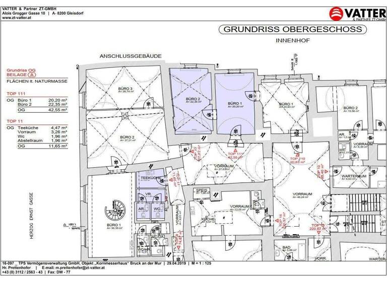 Bürofläche zur Miete provisionsfrei 445 € 2 Zimmer 42,6 m² Bürofläche Koloman-Wallisch-Platz Bruck an der Mur 8600