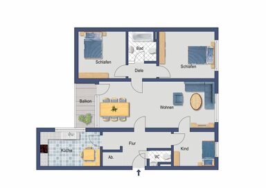 Wohnung zum Kauf provisionsfrei 249.000 € 4 Zimmer 87,3 m² 4. Geschoss Rosenhügel 31 Zündorf Köln 51143