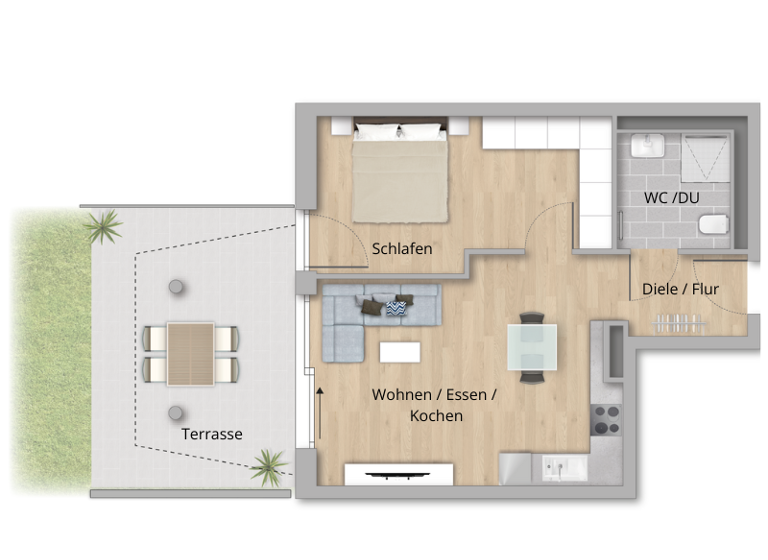 Wohnung zum Kauf - Erstbezug 328.000 € 2 Zimmer 56 m² Metzingen 72555