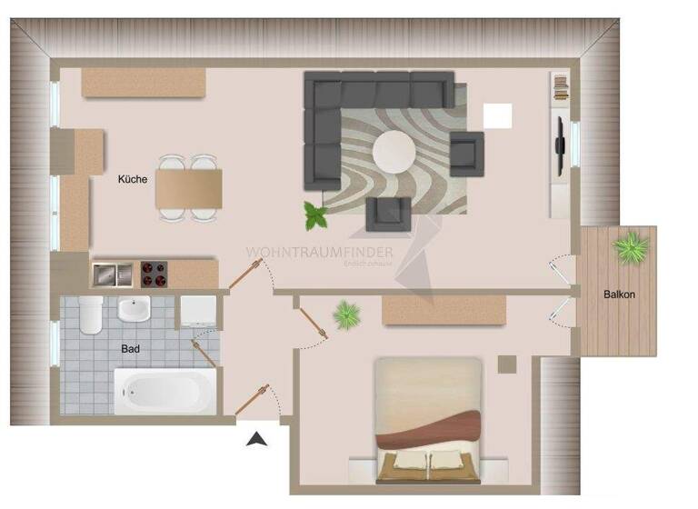 Wohnung zur Miete 399 € 2 Zimmer 58,2 m² 2. Geschoss Hoferstraße 31 Marienthal Zwickau 08060
