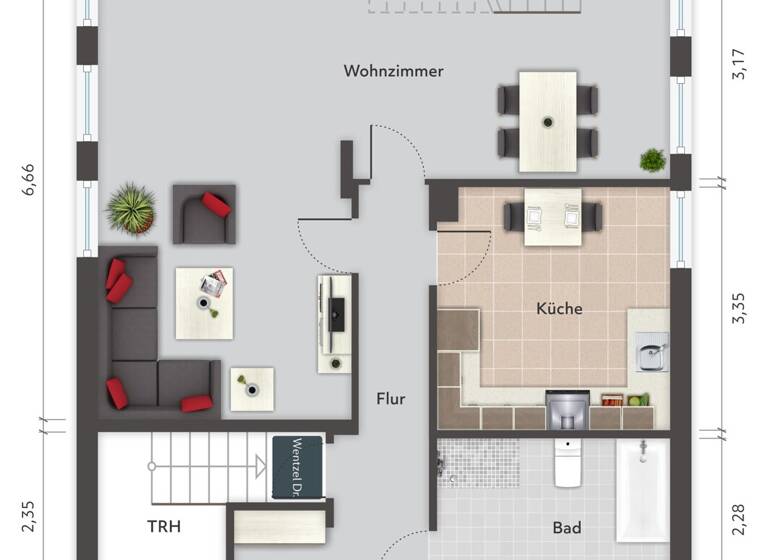Maisonette zum Kauf 215.000 € 2 Zimmer 74,3 m² 1. Geschoss Iserbrook Hamburg / Iserbrook 22589