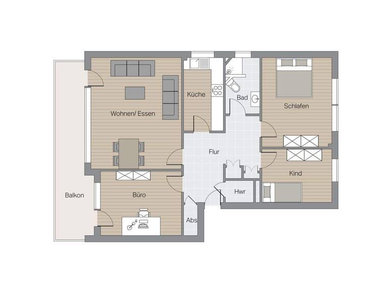 Wohnung zum Kauf 249.000 € 4 Zimmer 90,4 m² 1. Geschoss St. Magnus Bremen 28759