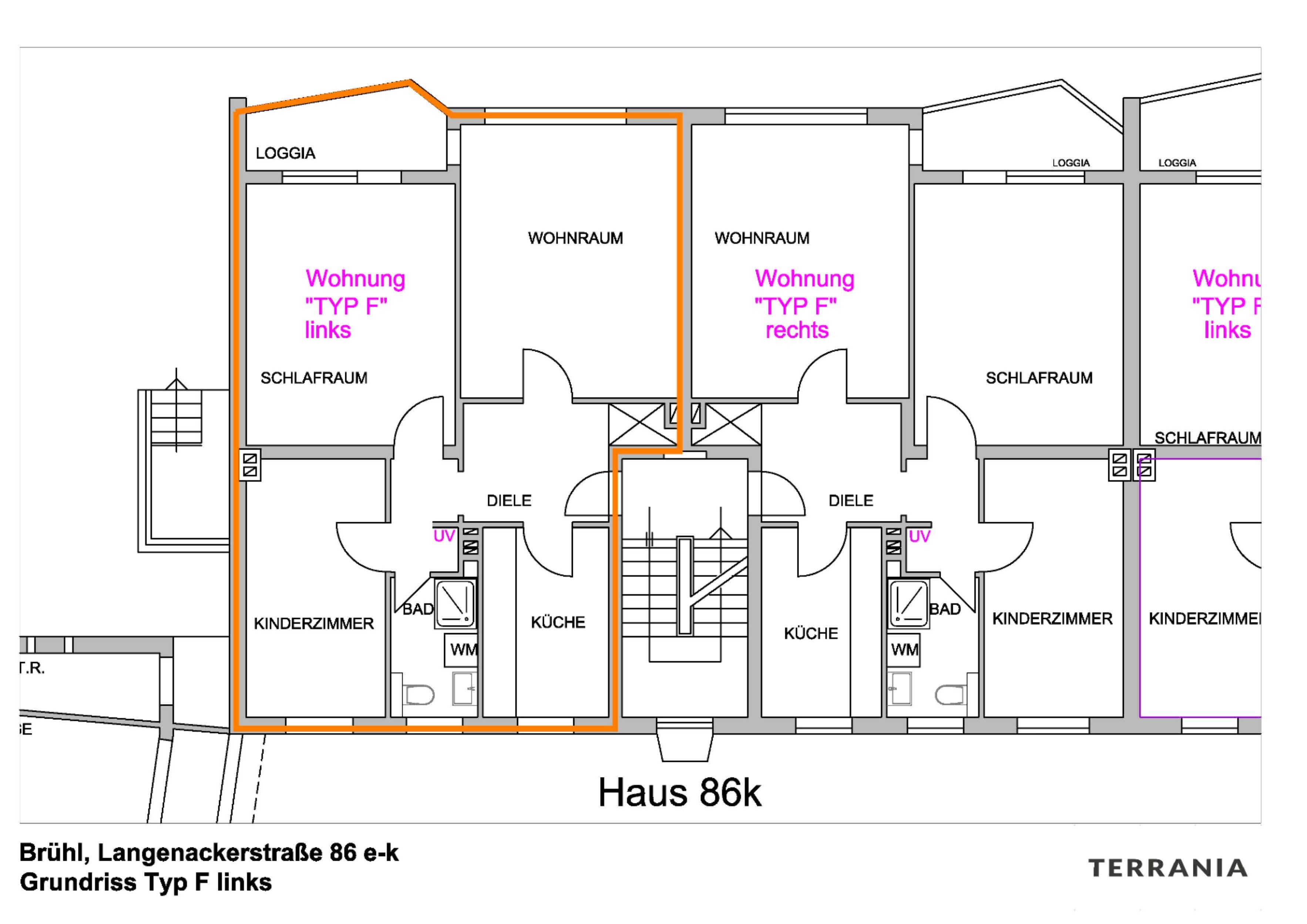 Wohnung zur Miete 936 € 3 Zimmer 72 m²<br/>Wohnfläche 2.<br/>Geschoss Langenackerstr. 86k Innenstadt Brühl 50321