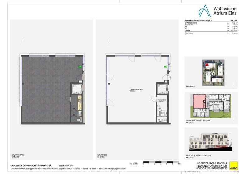 Bürofläche zum Kauf provisionsfrei 279.500 € 107 m² Bürofläche Schwenningen Villingen-Schwenningen 78054