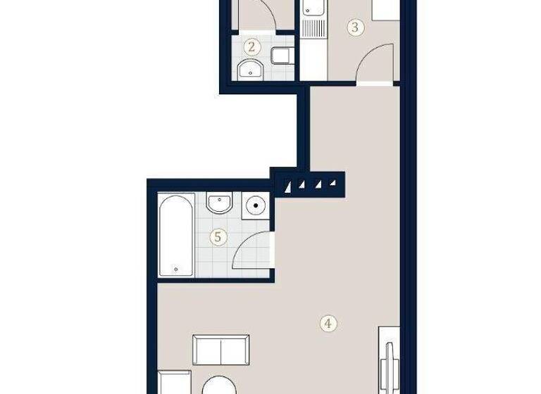 Wohnung zum Kauf 299.000 € 1 Zimmer 42,4 m² 4. Geschoss Wien,Landstraße 1030