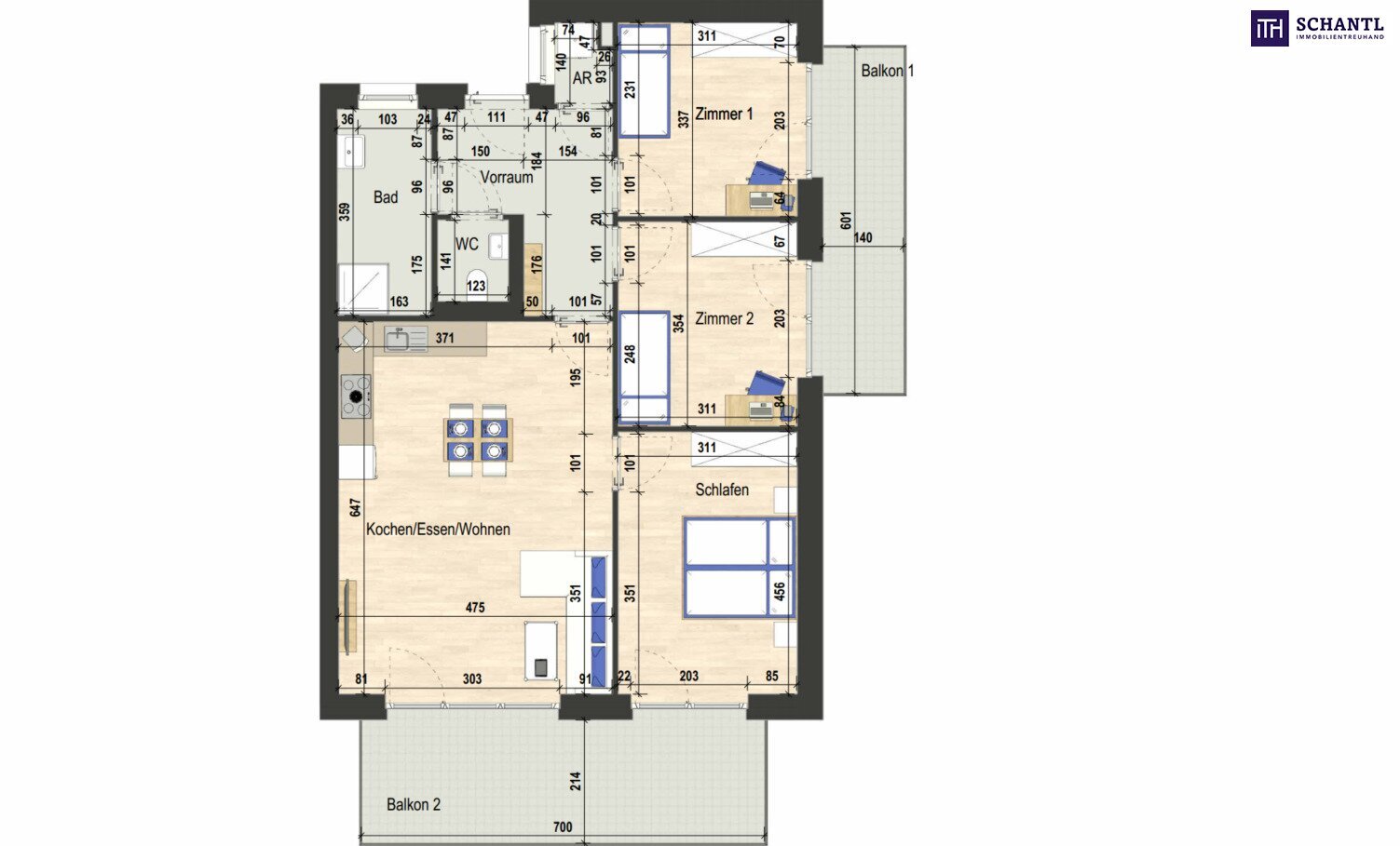 Wohnung zum Kauf provisionsfrei 387.714 € 4 Zimmer 85,2 m²<br/>Wohnfläche Morregasse Kalsdorf bei Graz 8401