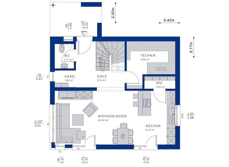 Einfamilienhaus zum Kauf 533.995 € 5 Zimmer 124,8 m² 499 m² Grundstück Am Hanfgarten 3 Oberwachingen Uttenweiler 88524