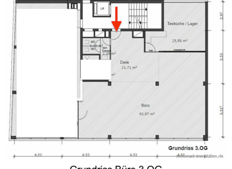 Bürofläche zur Miete 1.200 € 3 Zimmer 122,6 m² Bürofläche Singen Singen (Hohentwiel) 78224