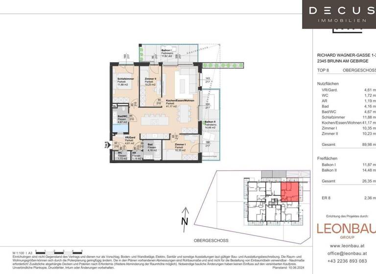 Wohnung zum Kauf provisionsfrei 777.000 € 4 Zimmer 90 m² 1. Geschoss Brunn am Gebirge 2345